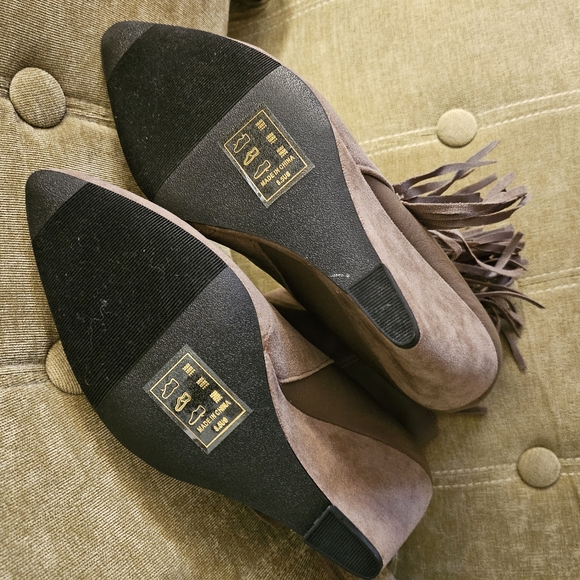 Shoe dazzle taupe ankle boots size 8.5 - Picture 4 of 8